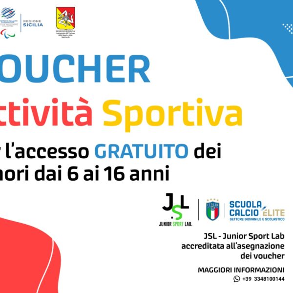 Junior Sport Lab accreditata dalla Regione Sicilia per i voucher sportivi mensili