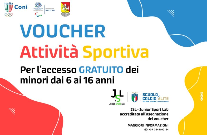 Junior Sport Lab accreditata dalla Regione Sicilia per i voucher sportivi mensili